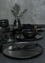 Hermia Set de cena de cerámica de 18 piezas - Negro